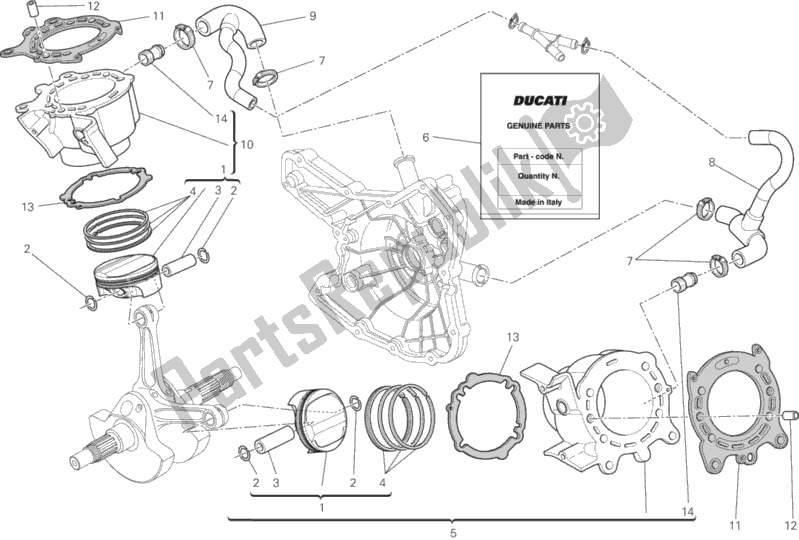 Todas las partes para Cilindro - Pistón de Ducati Streetfighter S 1100 2013